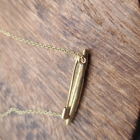 B518 solid gold Antique chatelaine bar pin - Picture 5 of 7